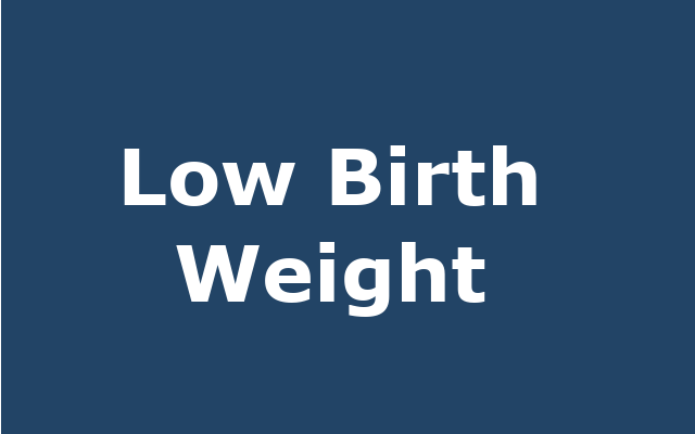 Low Birth Weight report link